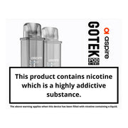 Aspire Gotek Mesh Pods – 4.5ml side-fill cartridges with built-in mesh coils for Gotek X & S, smooth MTL vaping.